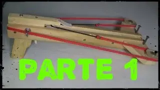 Ballesta casera de madera con poleas fácil, barata y potente Parte 1 | Slingshot Crossbow