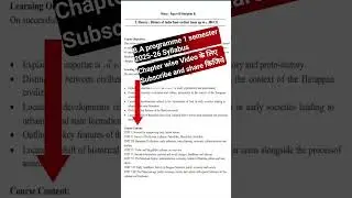 DU SOL History Syllabus 2025 #dusol #syllabus #sem1sthistory #shorts