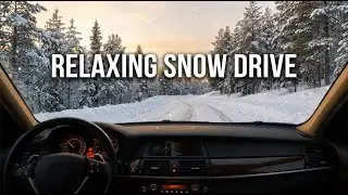 Peaceful Winter Drive Under a Bright Blue Sky❄️🚗 | Relaxing Scenic Road Winter Comes With a Blue-Sky