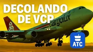 Cargolux 747 Decolando de VCP Após Trazer Equipamentos da Fórmula 1!