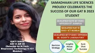 Samadhaan Life Sciences Proudly Presents-An Interaction with Kirti| Selected for M.Tech. ICT MUMBAI