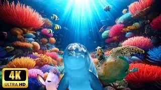 Aquarium 4k beautiful coral reef fish 4K VIDEO ULTRA HD - Relaxing, Sleep, Meditation & Study Music