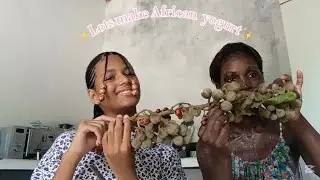 How yogurt is made from scratch in Africa 🌍 #itsinesantonio #fruits #natural #africa #mozambique 