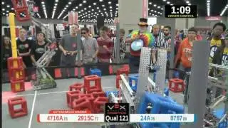 2015 VRC Tech Q121 - 4716A 2915C vs 24A 8787 - 82 to 53 - VEX Worlds 2015 - Technology Division