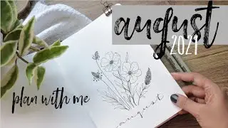 Plan with me August 2021// Bullet Journal Setup August 2021 // Minimal Bullet Journal Setup