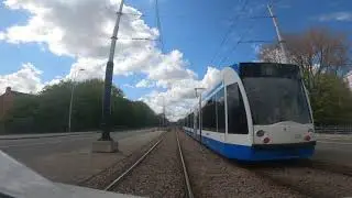 travelling with tram 17 to Dam Amsterdam, Netherlands | 4K