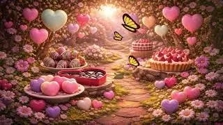 Calming Instrumental Background Music 💕 Valentine&rsquo;s Day Garden & Butterflies to Work, Study or Relax