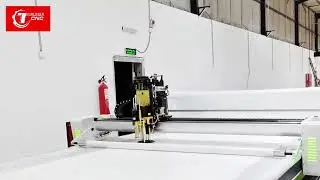 fabric cutting machine Multi-layers cloth cutter Knitted garments cutting video