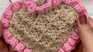 Сердце крючком. Связать чехол для наушников, кошелечек для мелочей. Вязанный брелок для сумки. 