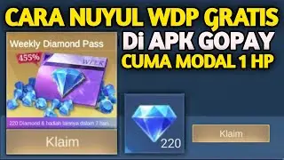 CARA NUYUL WDP GRATIS EVENT CASHBACK 100% GOPAY ML 2025 CUMA MODAL 1 HP