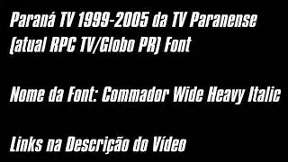 Paran&aacute; TV   Download Font Commador Wide Heavy Italic