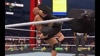 Brock vs goldberg vs roman vs seth rollins fatal fourway wwe gameplay