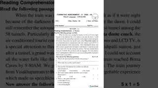 7th class FA2 English exam papper