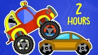 Monster Car Stunts | Wheels On The Bus | Rhymes For Children | Rhymes Hero