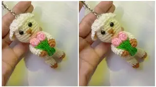 crochet sheep keychain, crochet keychain crochet fir beginners/@YoModa-re7jk 