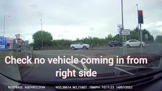 Widnes test centre driving test, give way/traffic lights