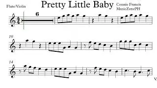Pretty Little Baby Flute Violin Play Along Sheet Music