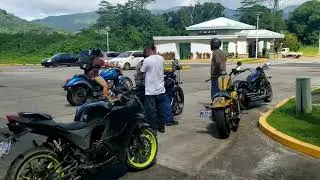 Pohnpei Motorcycle Riders Cruising around the Island Pohnpei Micronesia FSM