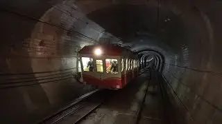 【ｱﾙﾍﾟﾝﾙｰﾄ4K前面展望】開業時からの車両が活躍する黒部ケーブルカー　黒部平&rarr;黒部湖