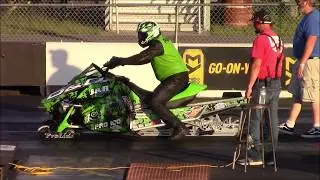 8 Second Snowmobile - Triple Turbo 4 Stroke Arctic Cat - 1/4 Mile Runs