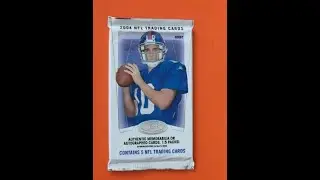 ELI MANNING DRAFT REWIND INSERT rookie card in this 2004 Fleer HOT PROSPECTS football pack rip!