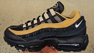 Nike Air Max 95 Black Elemental Gold 4K POV / Don Alpha Cleat SKU: DM0011-004
