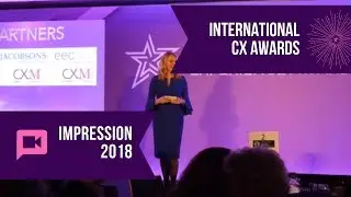 An impression of the International CX Awards - MC Nienke Bloem