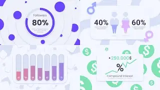Colorful Infographics Typography - After Effects Template | Premiere Pro MOGRT