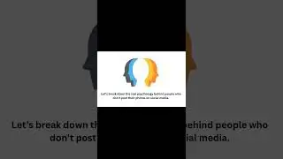 (part 1) Why do some people never post themselves online           #humanbehavior  #psychologyfacts