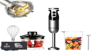 MegaWise Blender Handheld 12 Speed Stainless Steel Electric Hand Blender 5 in 1