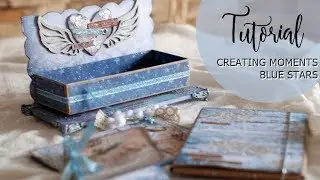 Tutorial Scrapbook Blue Stars 1/2