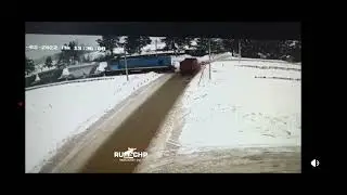 Train Hits Dump Truck in Tver Region of Russia 
