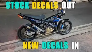 STOCK DECALS OUT NEW DECALS IN | RAIDER 150 FI | KAMBYO MOTO