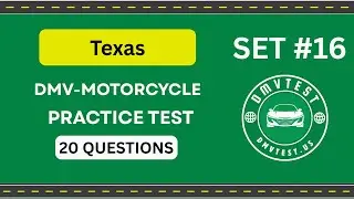 Texas DMV Motorcycle Test 2025 | 20 Real Practice Questions | DMV Test 2025 Set #16
