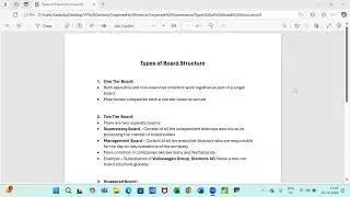Types of Board Structure