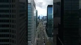 FLY OVER RONDO ONZ IN WARSAW POLAND DJIMINI3PRO 4K