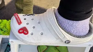 Best way to clean #Crocs with EBkicks cleaner #Shorts