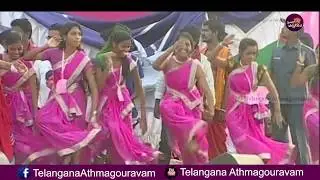 Cultural Programmes In TRS Public Meeting Warangal || Telangana Athmagouravam