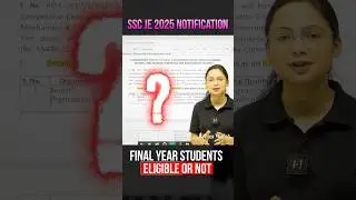 SSC JE 2025 में  Final Year Students Allowed हैं या नहीं? l #shorts #pw #sscjeeligibility2025 #sscje