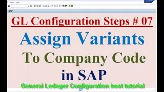 GL Configuration Steps #07 Assign Variants to Company Code in SAP
