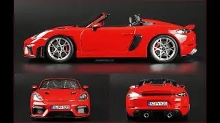 Обзор: Norev Porsche 718 Spyder RS ​​Guards Red 2023 1:18