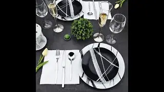 ZYAN 16 Piece Round Dinnerware Sets#Certified International Oceanic #American Atelier Round Dinner
