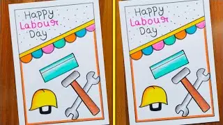 Thankyou Card For Labour Day / Labour Day Card / Happy Labour Day Card / Labour Day Card Making