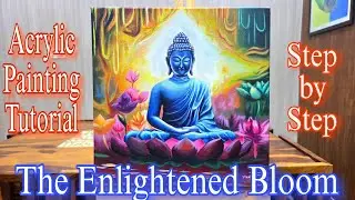 Acrylic Buddha Painting Step by Step | Hyperlapse Tutorial 