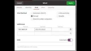 Настройка сети в графическом интерфейсе. Ubuntu 20.04 Desktop