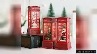 Christmas Desktop Decorations luminated Telephone Booths Christmas Lights Telephone Booths Wind Ligh