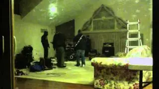 johann john patrick chris lassiter and ian doing a black sabbath cover in a big empty house