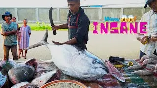 People Stopped Watching! Giant Tuna Cut in Public || INSANE CUT!😱🔥
