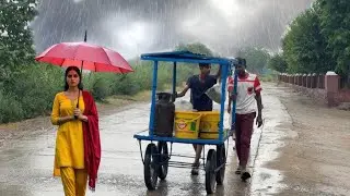 Rain in Winter Season Punjab Village Side Pakistan 🇵🇰 