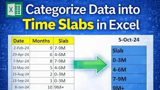 How to Categorize Data into Slabs Using Excel Scenario Based interview Question